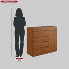 Cômoda Com Porta Joia 5 Gavetas Lume Nogueira Touch