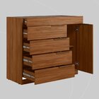 Cômoda Com Porta Joia 5 Gavetas Lume Nogueira Touch
