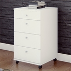 Cômoda Com Rodinhas 4 Gavetas Boyce Branco