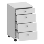 Cômoda Com Rodinhas 4 Gavetas Boyce Branco