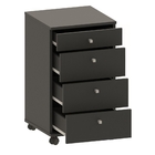 Cômoda Com Rodinhas 4 Gavetas Boyce Preto