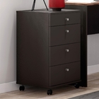 Cômoda Com Rodinhas 4 Gavetas Boyce Preto
