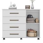 Cômoda Com Rodízios Flynn Branco