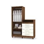 Cõmoda Com Roupeiro Pallas Imbuia Champanhe