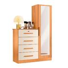 Cômoda Com Sapateira 1 Porta Espelho 4 Gavetas Carvalho Grife