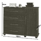 Cômoda Com Sapateira 4 Gavetas 1 Porta Veneza Móveis Primus B