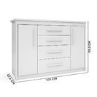 Cômoda Com Sapateira 4 Gavetas 2 Portas Elegance 2088 Branco