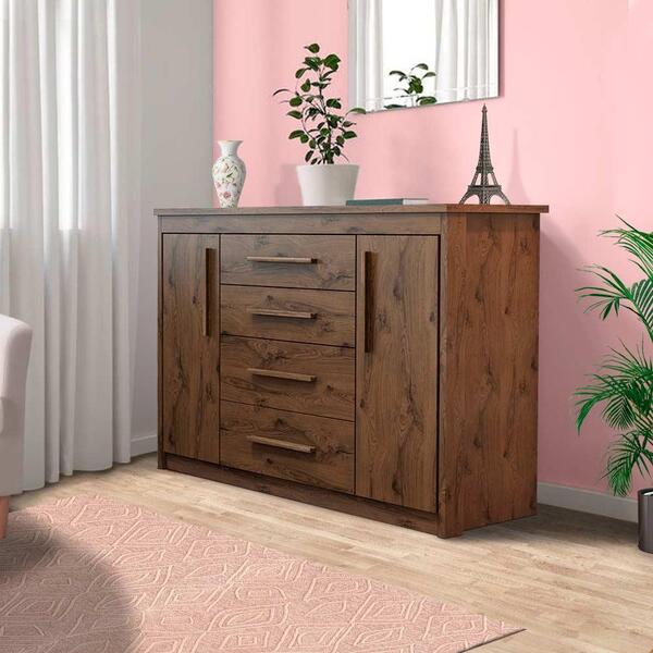 Cômoda Com Sapateira 4 Gavetas 2 Portas Elegance 2088 Capucci