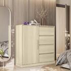 Cômoda Com Sapateira 4 Gavetas Carvalho Vênus Lukaliam