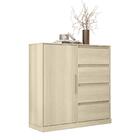 Cômoda Com Sapateira 4 Gavetas Carvalho Vênus Lukaliam