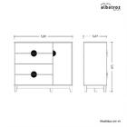 Cômoda Com Sapateira 4 Gavetas E 1 Porta Mdf Cinamomo / Sálvia