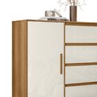 Cômoda Com Sapateira 4 Gavetas Freijó Off White Vênus Lukaliam