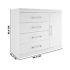 Cômoda Com Sapateira 4 Gavetas Grandes Branca Plus 1.4 Santos