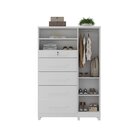 Cômoda Com Sapateira 5 Gavetas E 1 Porta Imperial Branco