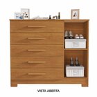Cômoda Com Sapateira 5 Gavetas E 1 Porta Pietra Cinamomo