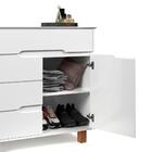 Cômoda Com Sapateira Branco Freijó Ence Shop Jm Flex