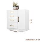 Cômoda Com Sapateira Branco Vênus Moval