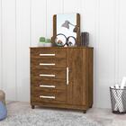 Cômoda Com Sapateira Com Espelho Cronus Imbuia Rústico