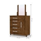 Cômoda Com Sapateira Com Espelho Cronus Imbuia Rústico