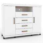 Cômoda Com Sapateira E Rodízios Master Havana Branco