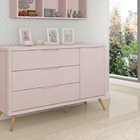 Cômoda Com Sapateira Old Clean Sapateira Rose Potente