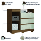 Cômoda Com Sapateira Organizadora 3 Gavetas 1 Porta Lion Aram