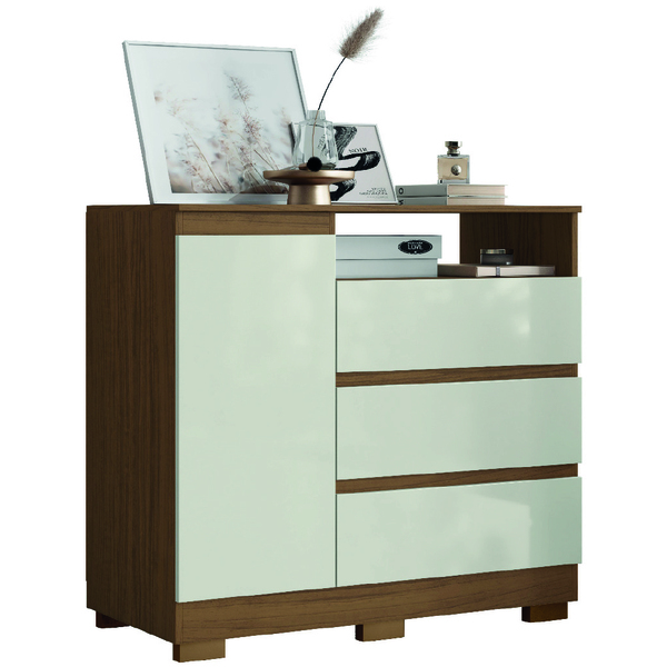 Cômoda Com Sapateira Organizadora 3 Gavetas 1 Porta Lion Aram