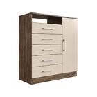Comoda Com Sapateira Rubi 5 Gavetas 1 Porta Itaúba Off White
