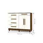 Cômoda Com Sapateira Sierra Imbuia Champanhe