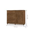 Cômoda Com Sapateira Sierra Imbuia Rústico