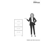 Cômoda Compacta 4 Gavetas 50x105cm Mobi Cacau