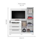 Cômoda Conde Com Painel Para Tv 1 Pt 3 Gv Branca