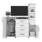 Cômoda Copacabana 2 Portas E 4 Gavetas Com Espelho Giratório