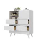 Cômoda Cristal 1 Porta 4 Gavetas Branco - Moville