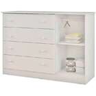 Cômoda Cristal 4 Gavetas E 1 Porta - Móveis Canaã - Branco