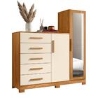 Cômoda Dakota Carvalho Off White Com Espelho