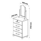 Cômoda Dalila New Com 4 Gavetas E Espelho - Nature - Patrimar