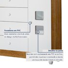 Cômoda De Bebê 100% Mdf 1 Porta 4 Gavetas Life Branco/madeira