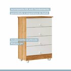 Cômoda De Bebê 100% Mdf 4 Gavetas Soft Life Branco/madeirado