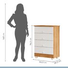 Cômoda De Bebê 100% Mdf 4 Gavetas Soft Life Branco/madeirado