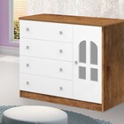 Cômoda De Bebê 1 Porta 4 Gavetas Alvin J&a Móveis Branco/demo