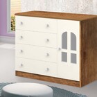 Cômoda De Bebê 1 Porta 4 Gavetas Alvin J&a Móveis - Off White