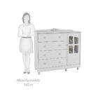 Cômoda De Bebê 1 Porta Com Janela E 4 Gavetas Elô New Móveis