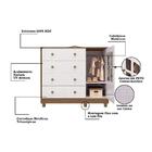 Cômoda De Bebê 1 Porta Com Janela E 4 Gavetas Elô New Móveis