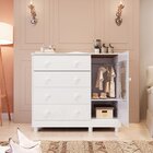 Cômoda De Bebê 1 Porta Com Janela E 4 Gavetas Maya Provençal