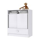 Cômoda De Bebê 2 Portas De Correr 1 Gaveta  Branco