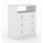 Cômoda De Bebê 3 Gavetas 1 Nicho Arco-íris  Branco