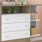 Cômoda De Bebê 3 Gavetas Com Nicho Doce Sonho Carvalho Toq Rú