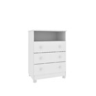 Cômoda De Bebê 3 Gavetas Com Pés Doçura Tcil Móveis Neve