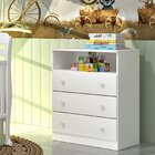 Cômoda De Bebê 3 Gavetas Doçura Tcil Móveis Neve